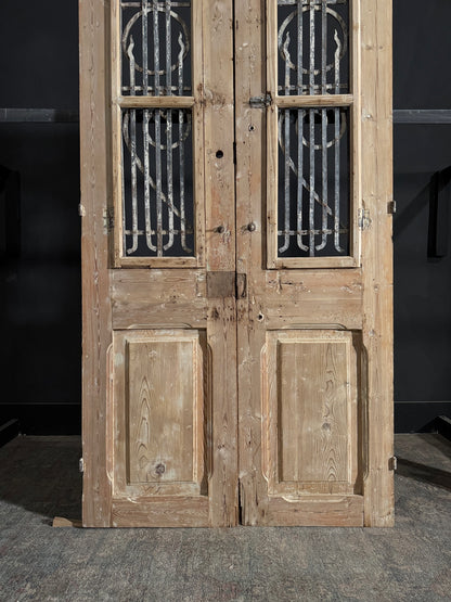 Antique Iron French Doors - 43.75x92 - N101