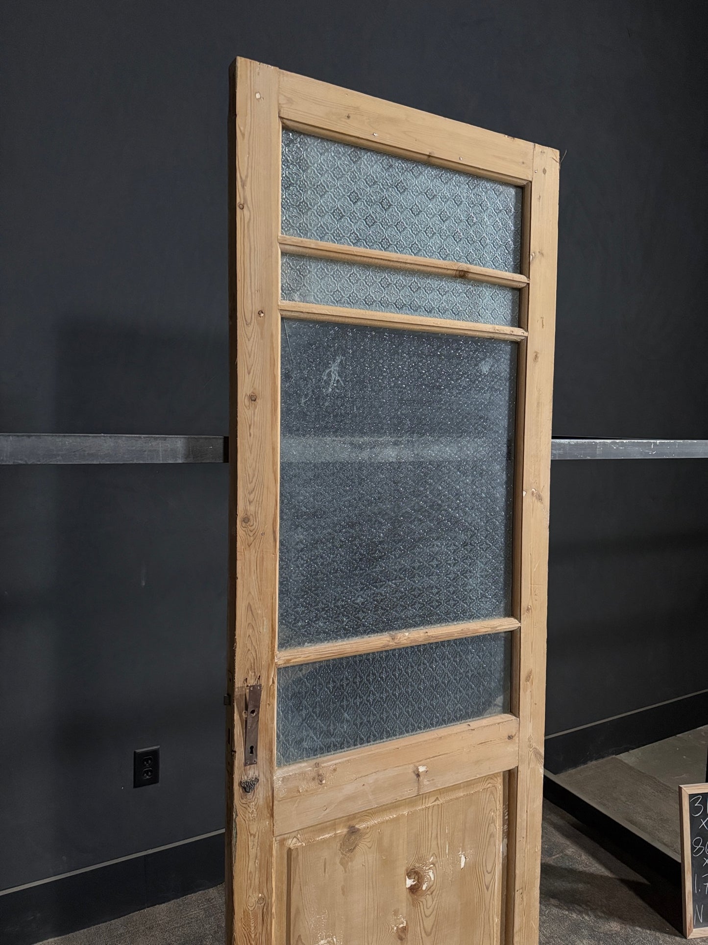 Antique Obscured Glass 4 Lite Single Door - 31.25x86.5 - N380