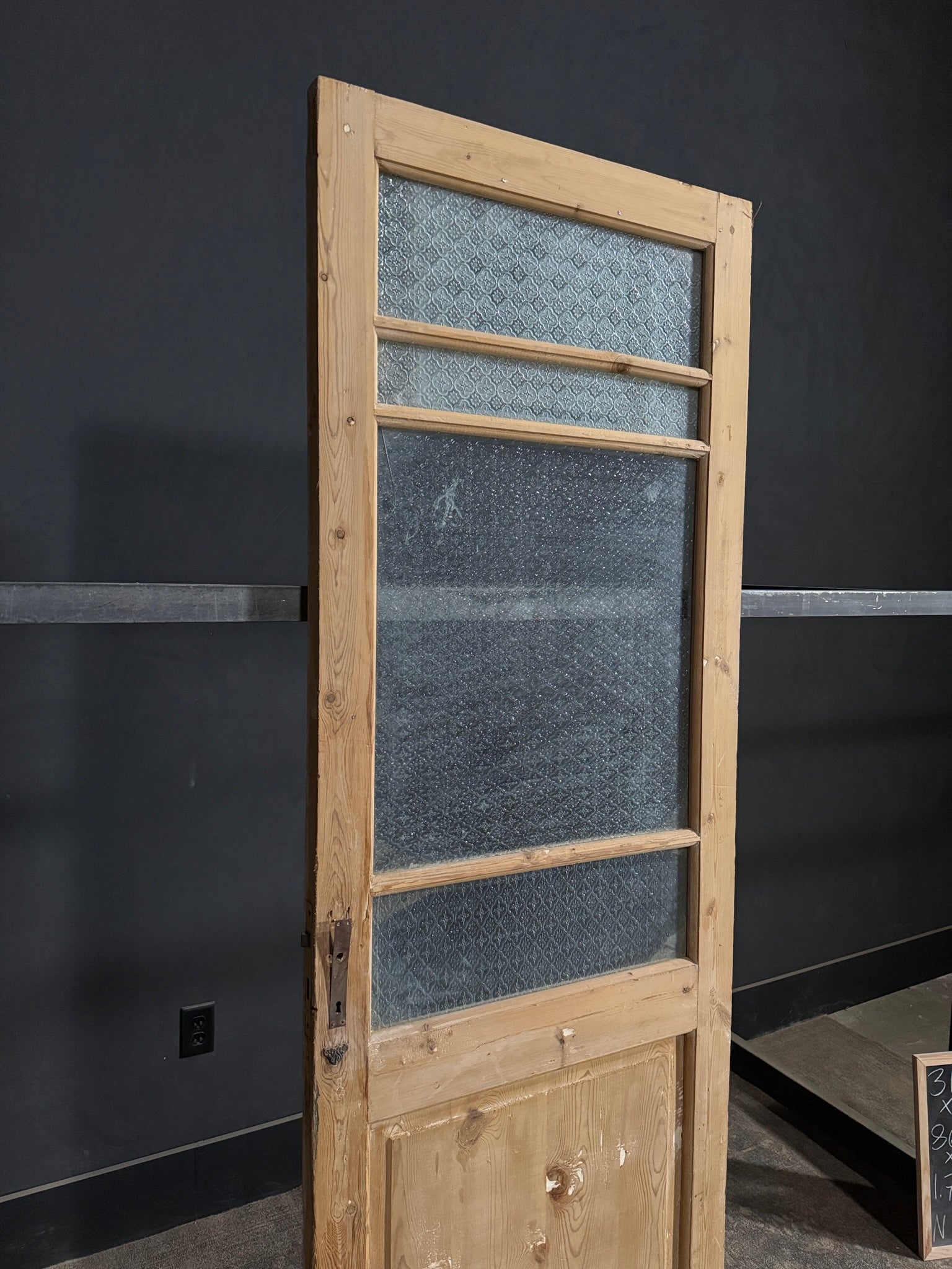 Antique Obscured Glass 4 Lite Single Door - 31.25x86.5 - N380