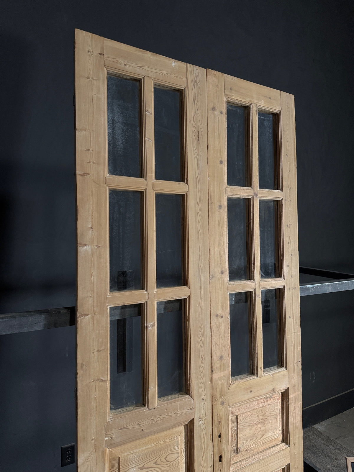 Antique Glass 6 Lite French Doors - 40x95.5 - N513