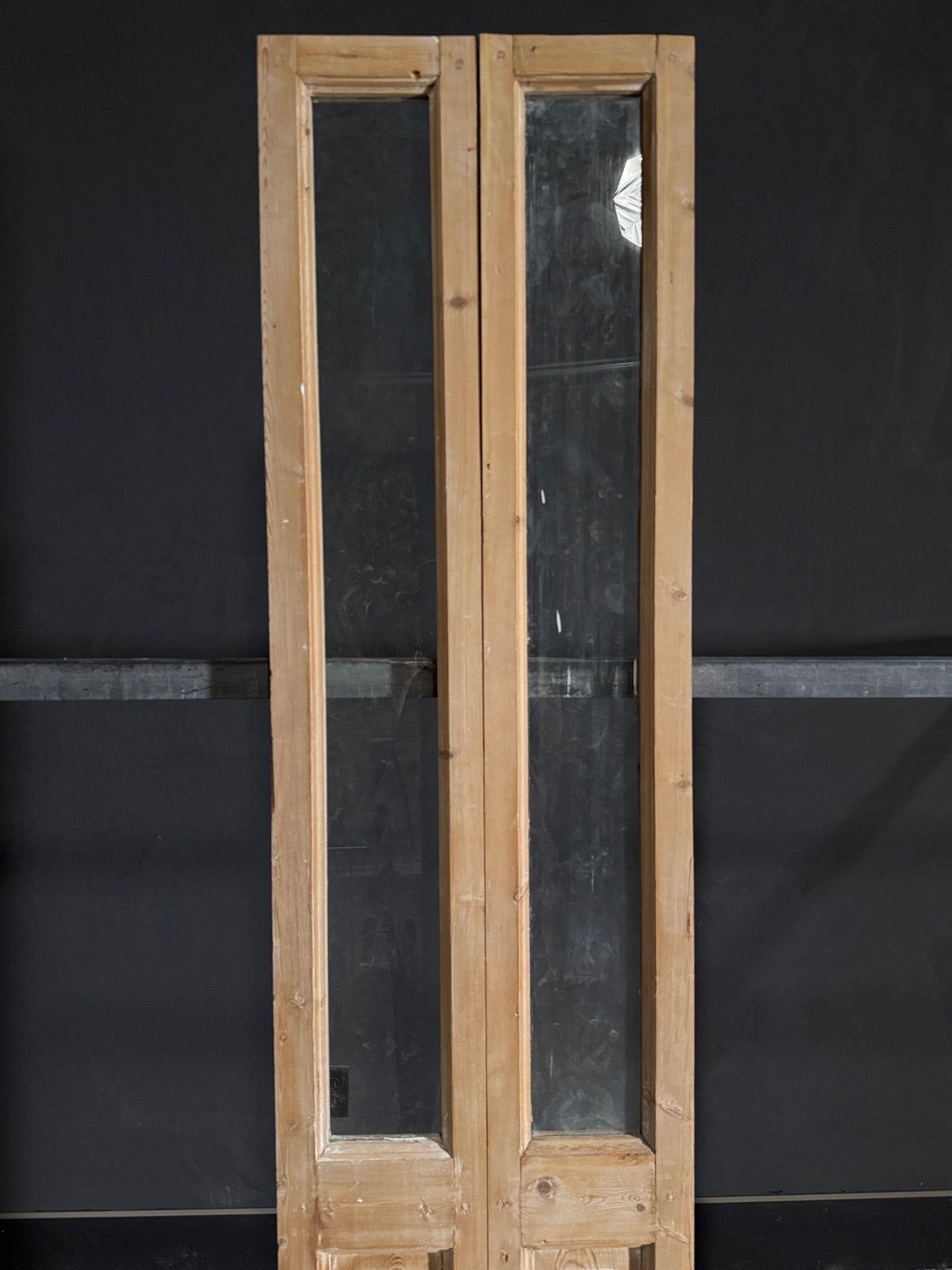 Antique Glass 1 Lite French Doors - 21.25x90 - N416