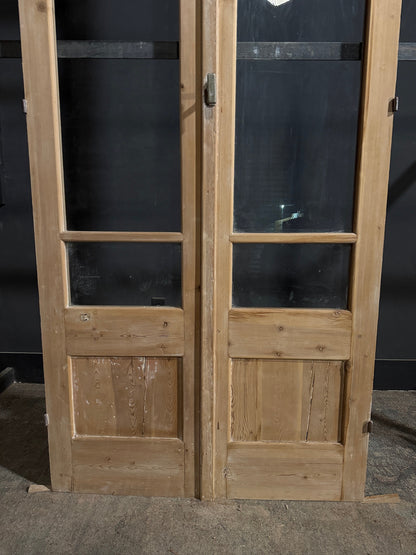 Antique Glass 2 Lite French Doors - 44x101 - N701