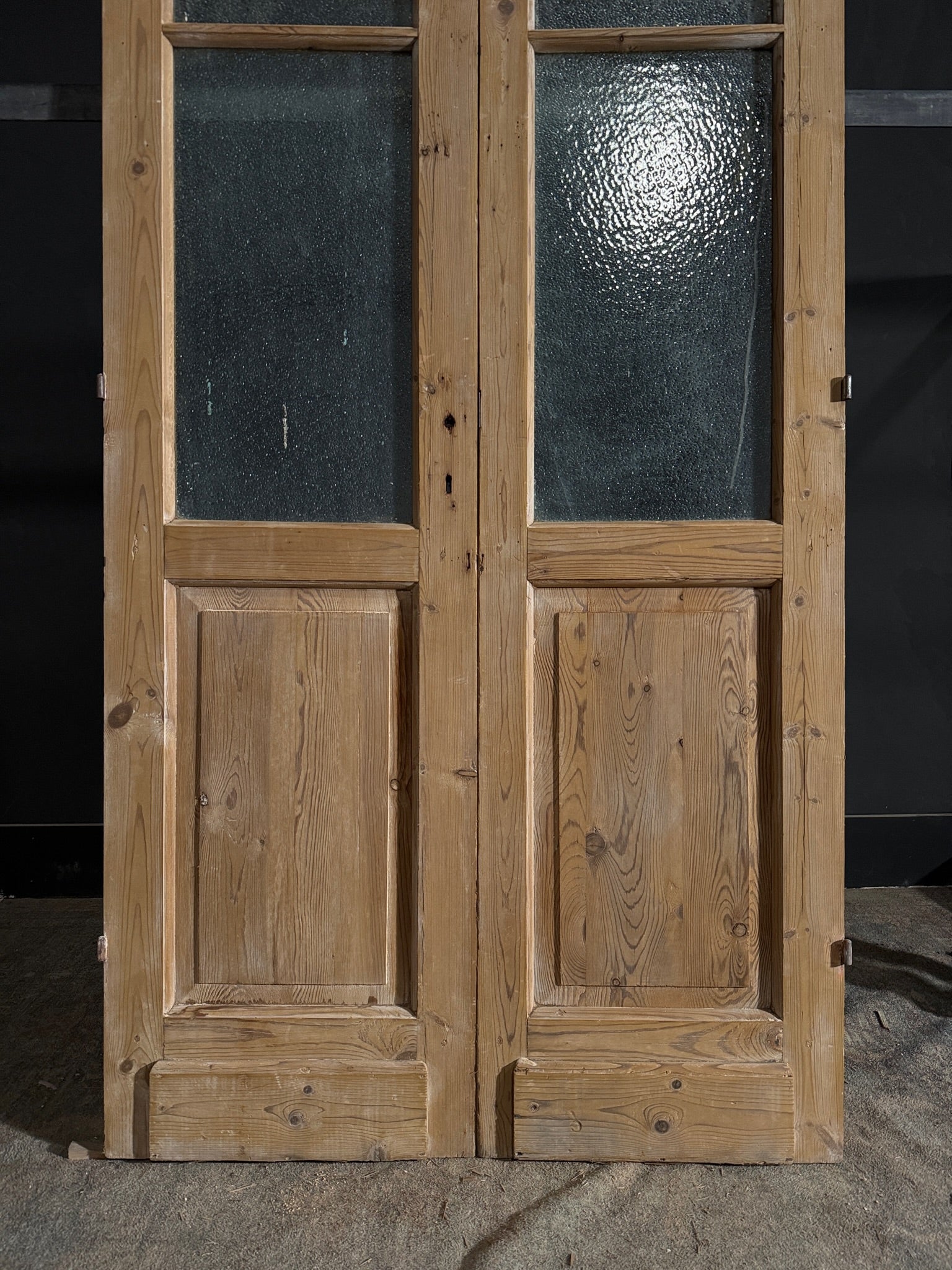Antique Obscured Glass 3 Lite French Doors - 40.5x80 - N512