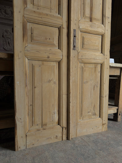 Solid Antique French Pair - 39.5x90.5 J558