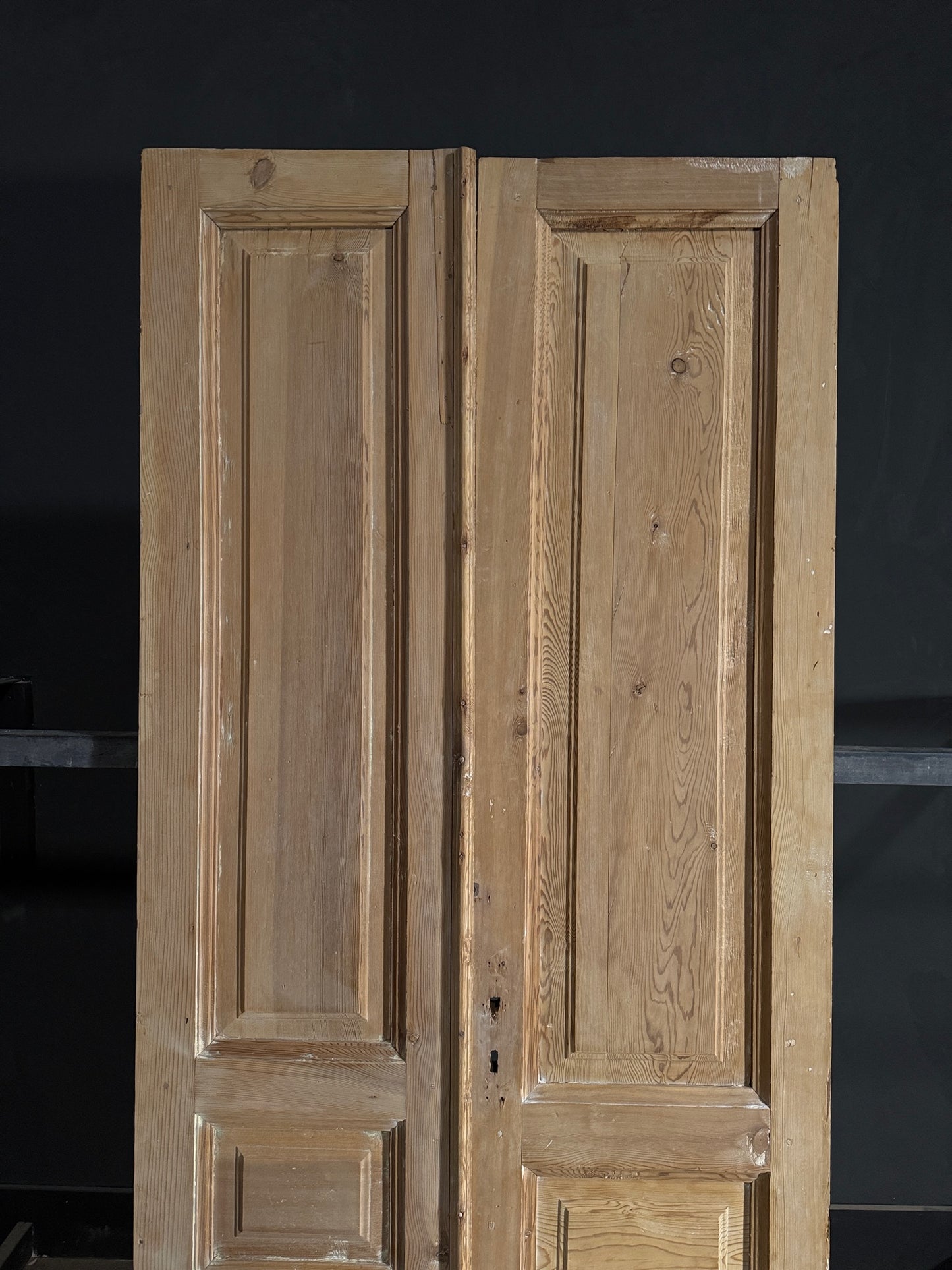 Antique 4 Panel Solid Double Doors - 41x95.5 - N556
