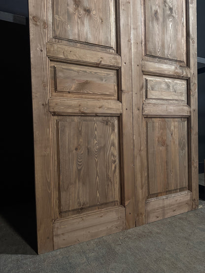 Handcrafted 3 Panel Solid French Doors - 62x96 - N807