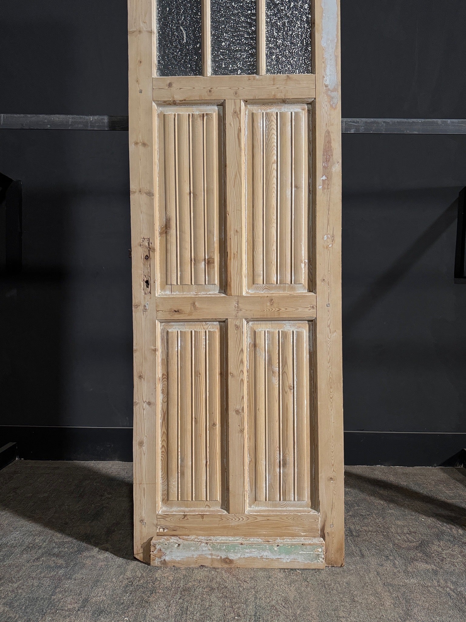 Antique Fluted 3 Lite Single Door - 28x83.25 - N114