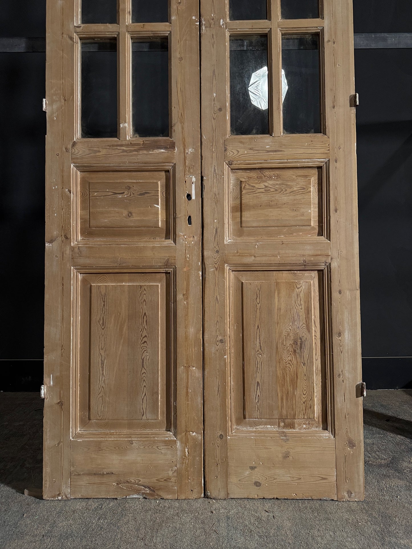 Antique Glass 6 Lite French Doors - 39.5x93.25 - N487