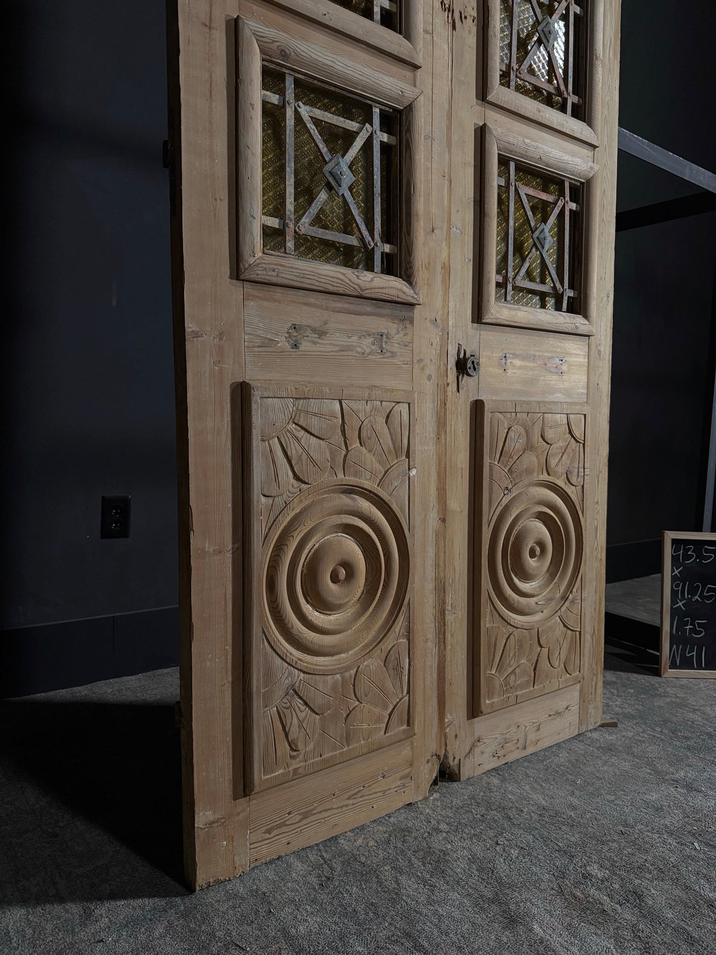 Antique Iron French Doors - 43.5x91.25 - N41