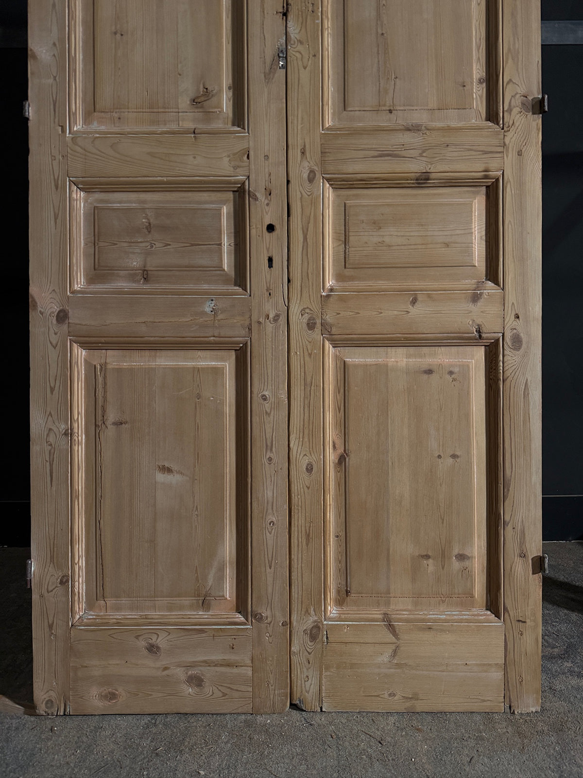 Antique 3 Panel Solid Double Doors - 43.25x97 - N577