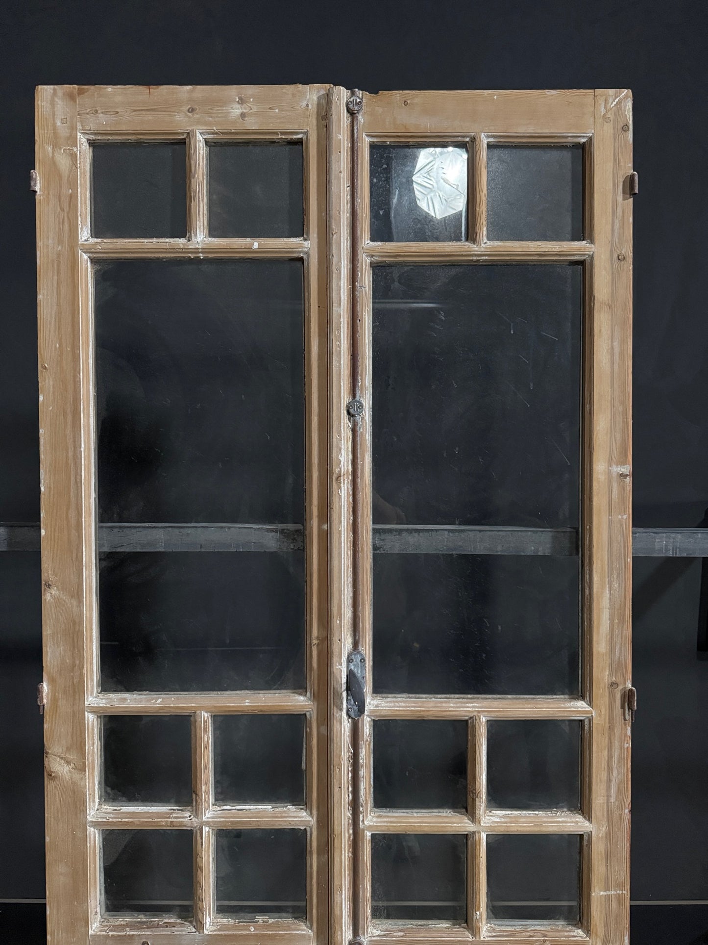 Antique Glass 7 Lite French Doors - 43.75x92.25 - N393