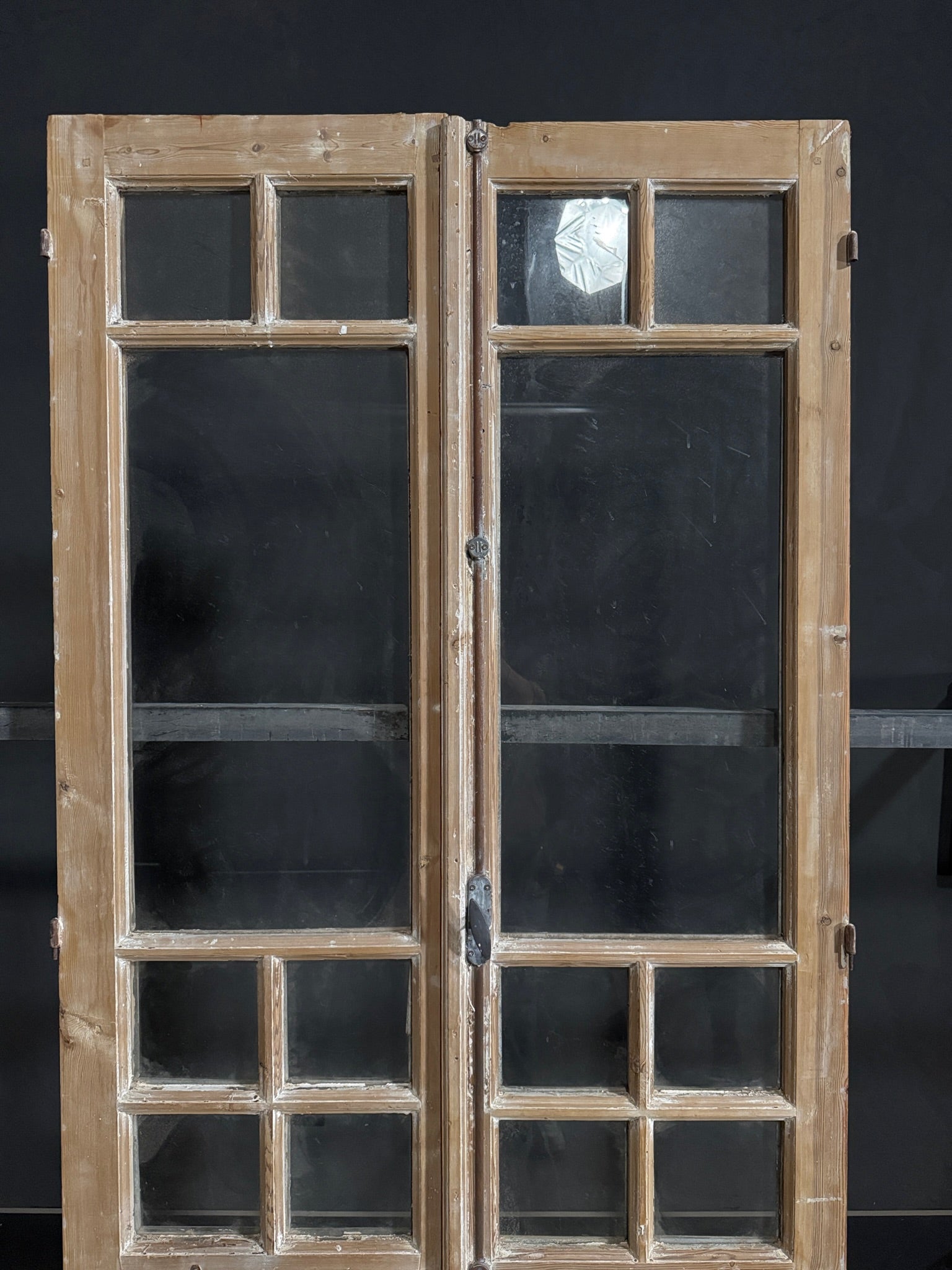 Antique Glass 7 Lite French Doors - 43.75x92.25 - N393