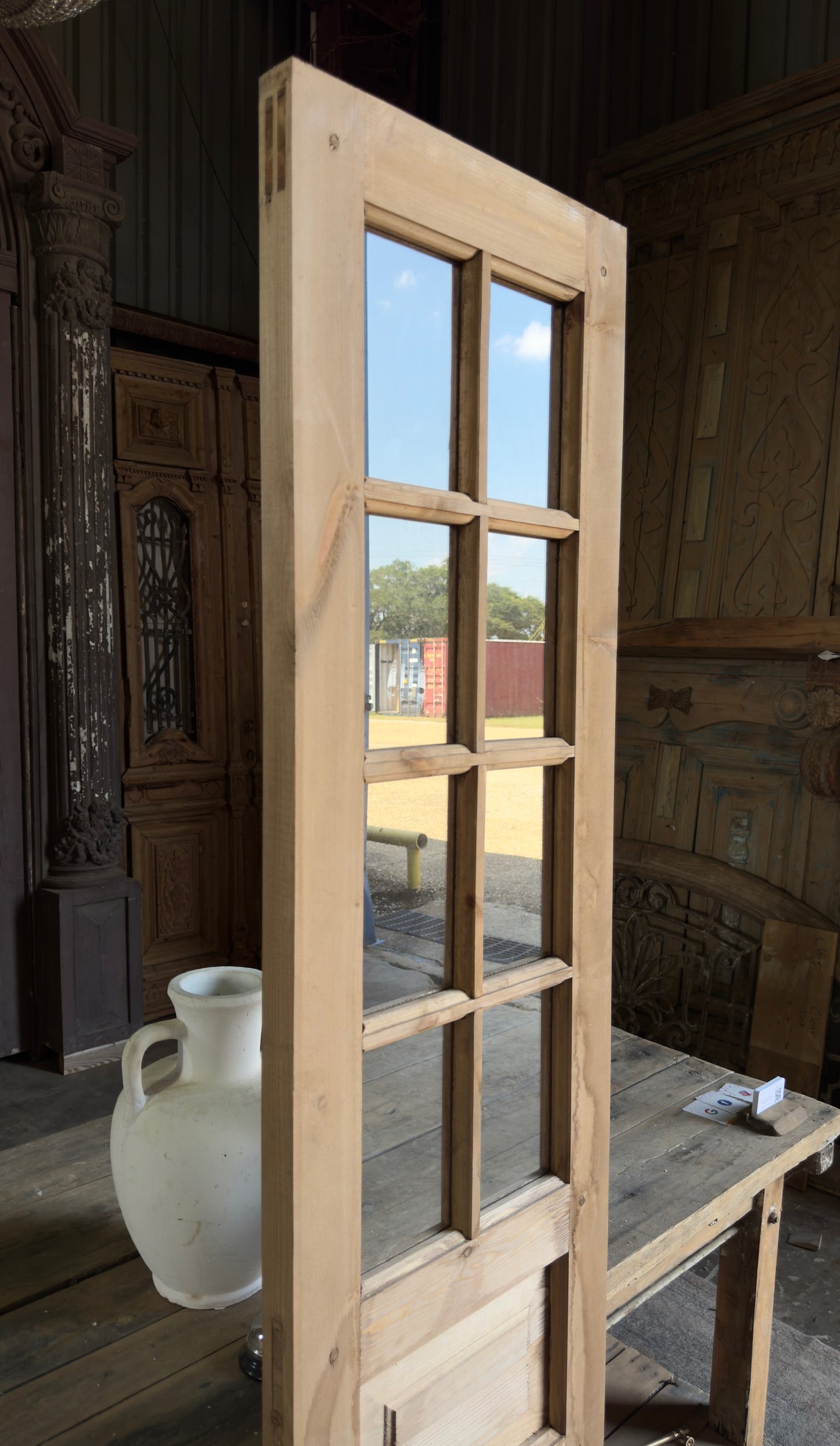 Handcrafted 8 Lite Single Glass Door - 18x80 L24