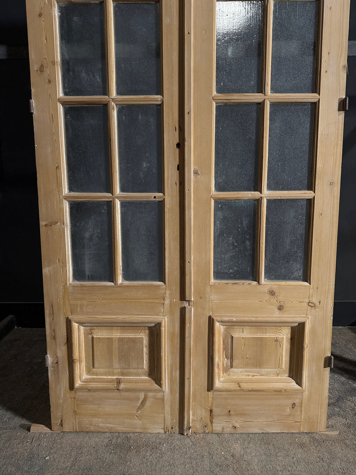 Antique Obscured Glass 10 Lite French Doors - 44x96 - N672