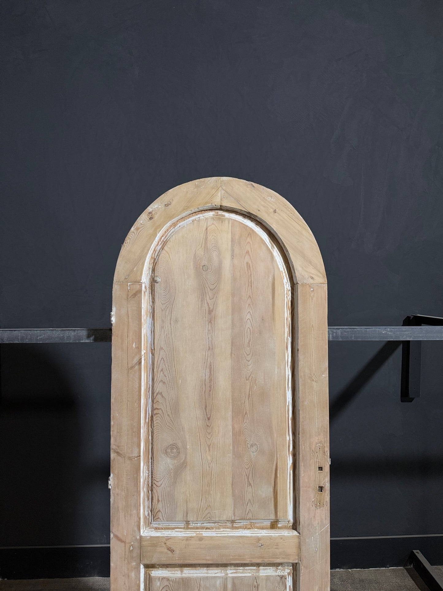 Antique 2 Panel Arched Solid Single Door - 31.75x82.5 - N259