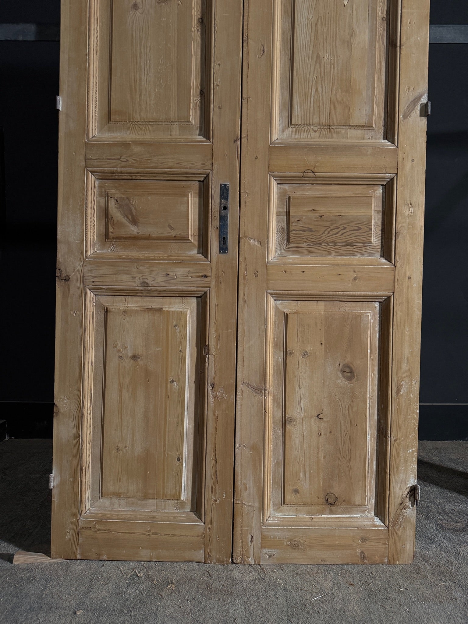 Antique 3 Panel Solid Double Doors - 39.75x92.5 - N565