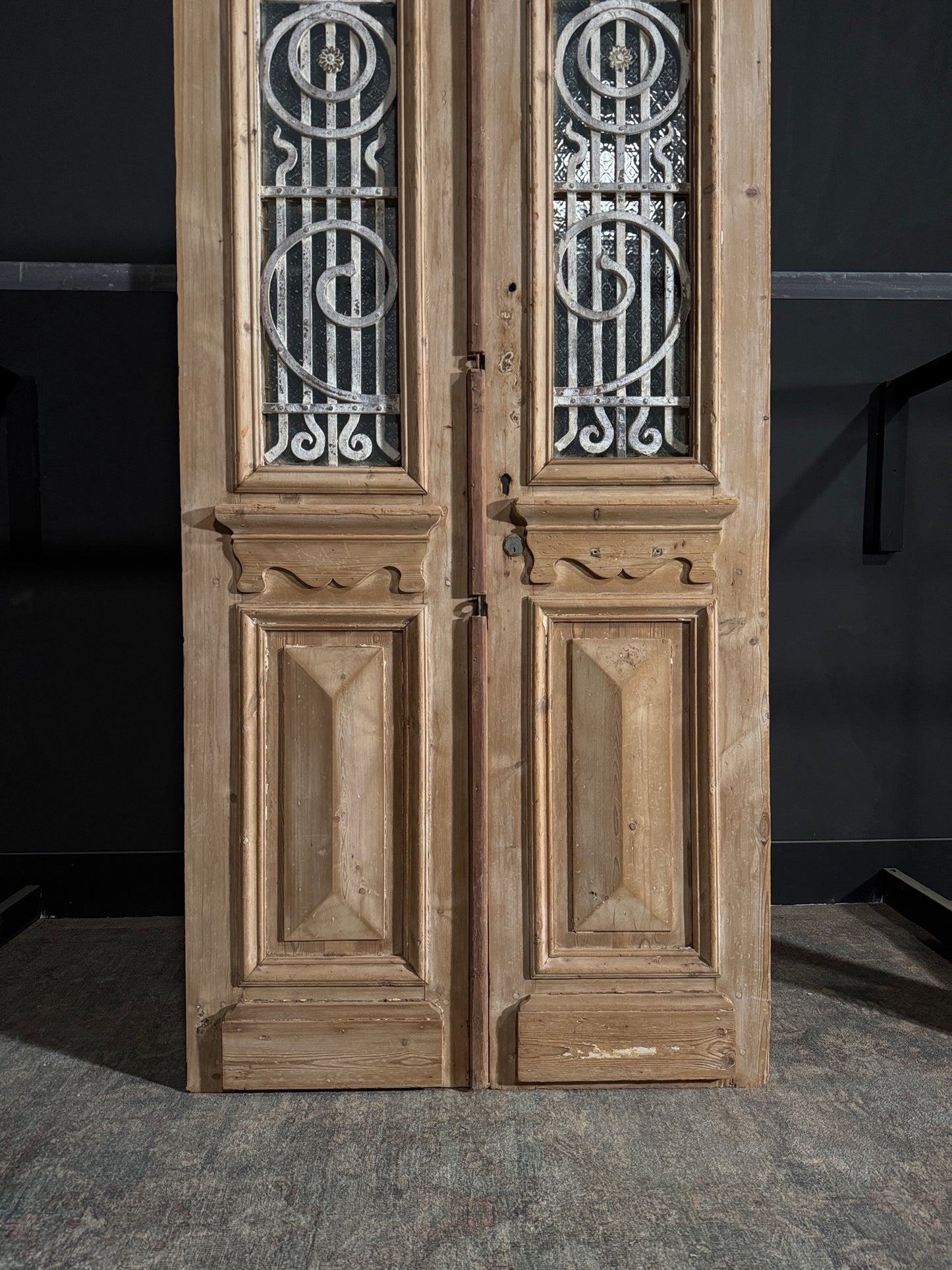 Antique Iron French Doors - 42.5x94.5 - N102