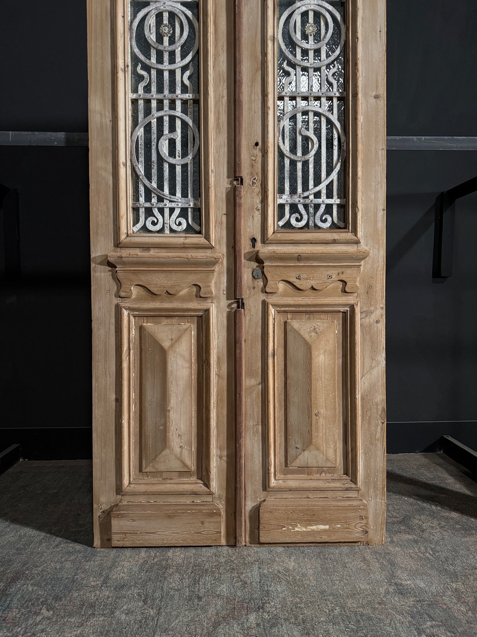 Antique Iron French Doors - 42.5x94.5 - N102