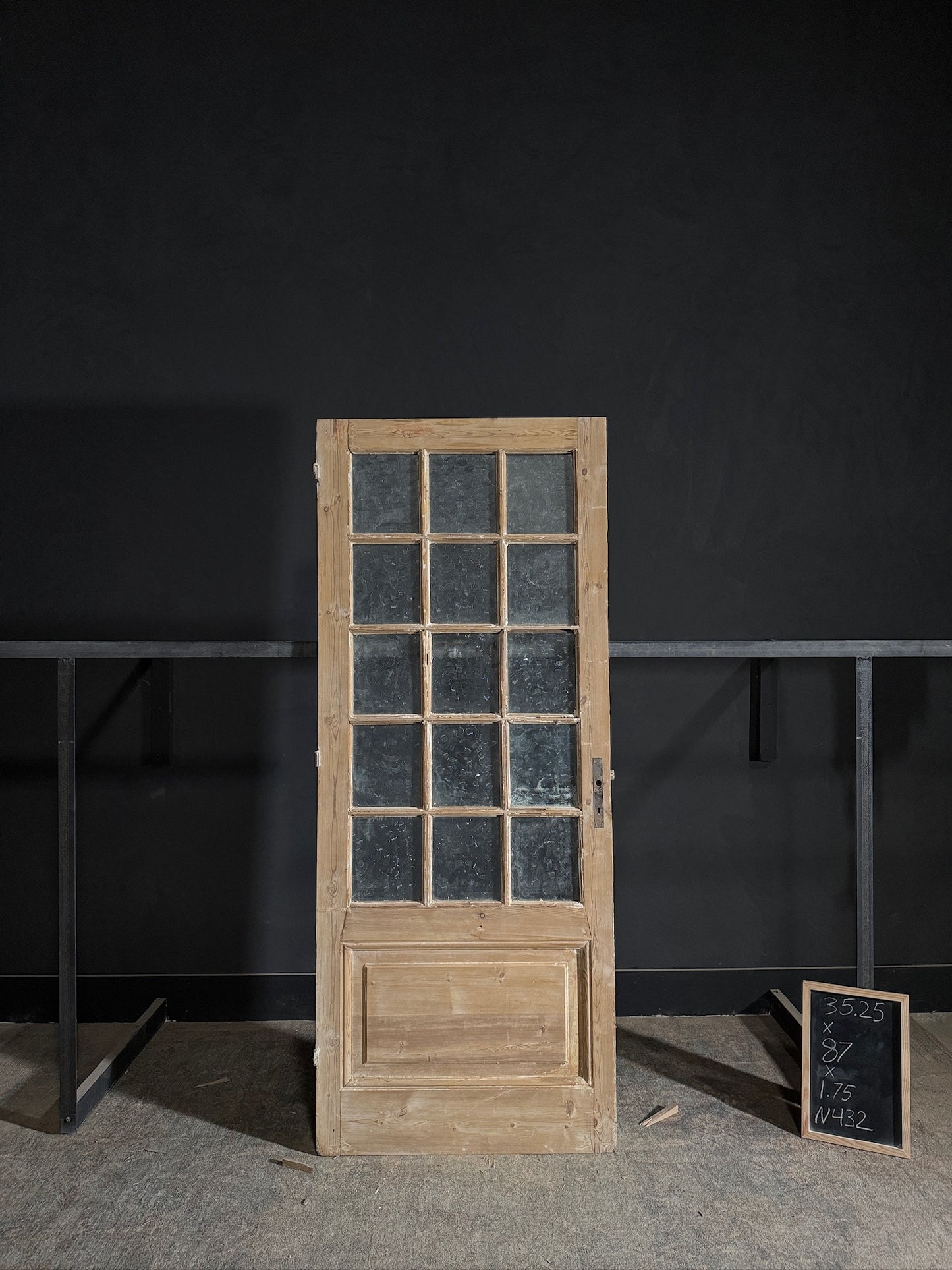 Antique Obscured Glass 15 Lite Single Door - 35.25x87 - N432