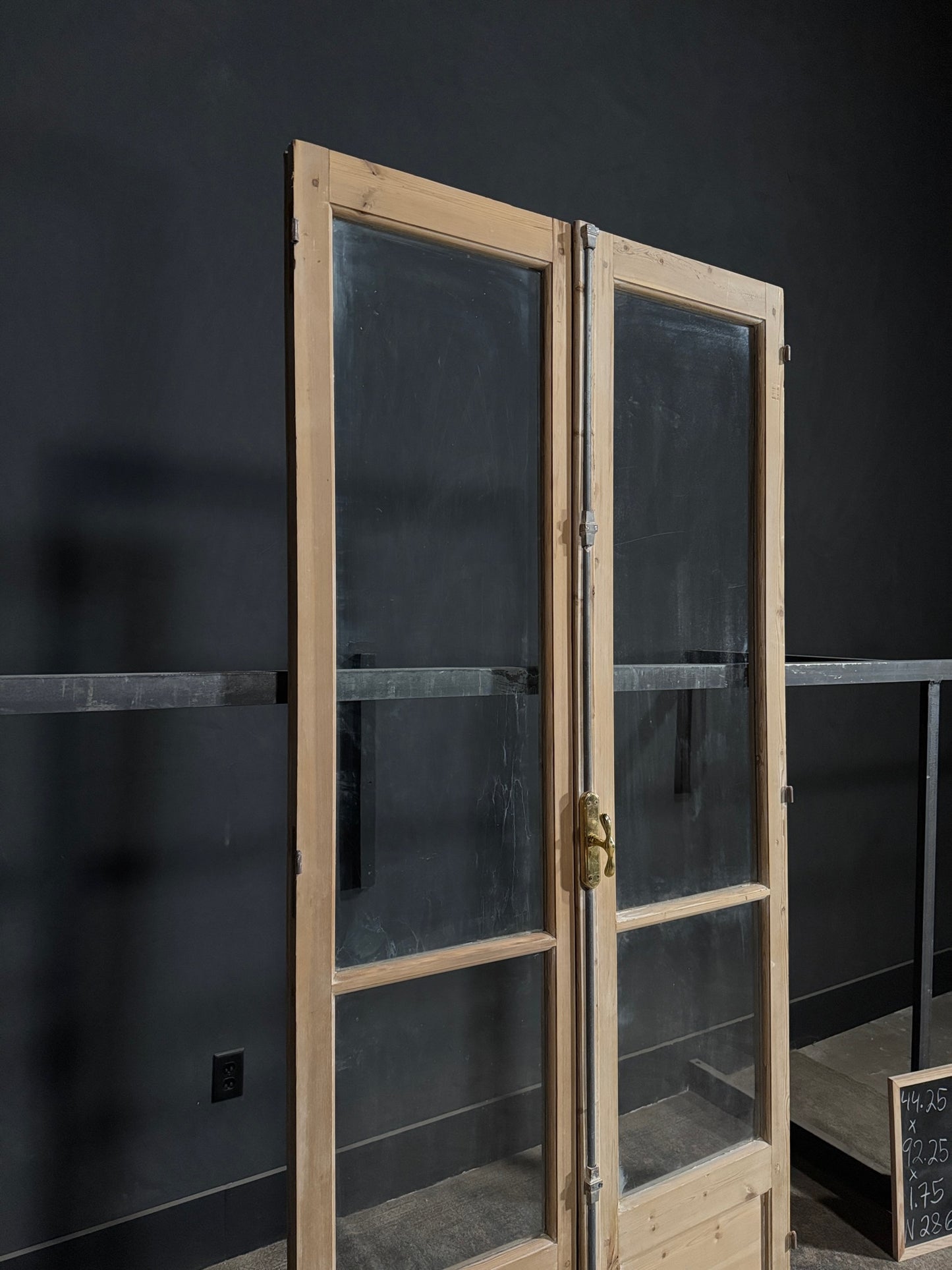 Antique Glass 2 Lite French Doors - 44.25x92.25 - N286
