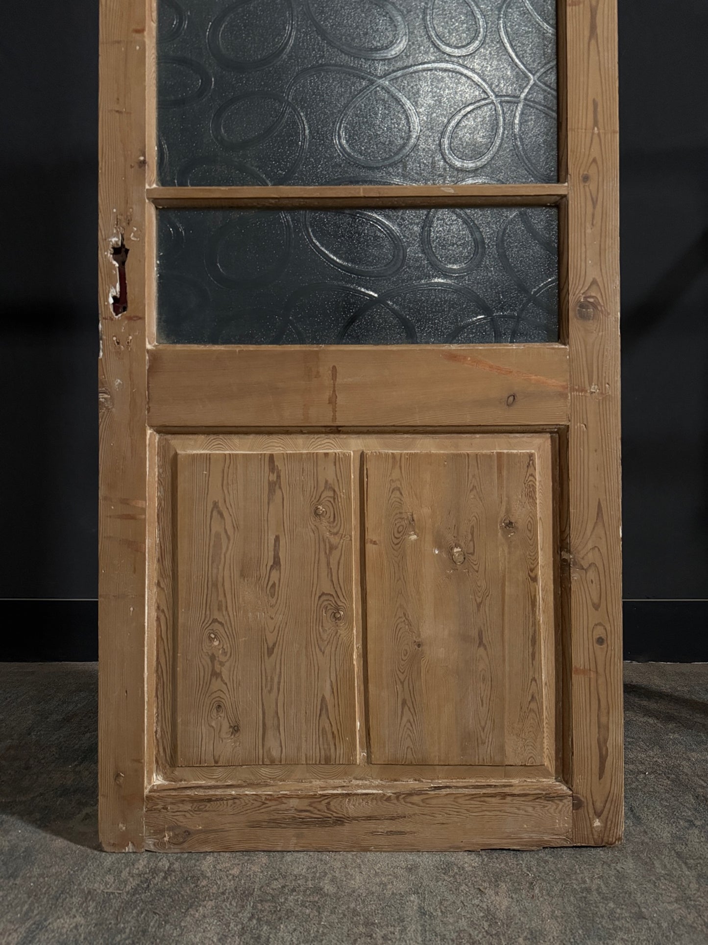 Antique Obscured Glass 3 Lite Single Door - 32x83.25 - N398