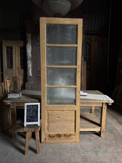 4 Lite Antique Glass Single Door - 27.75x85.5 J497