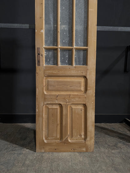 Antique Obscured Glass 9 Lite Single Door - 27.75x86.75 - N366