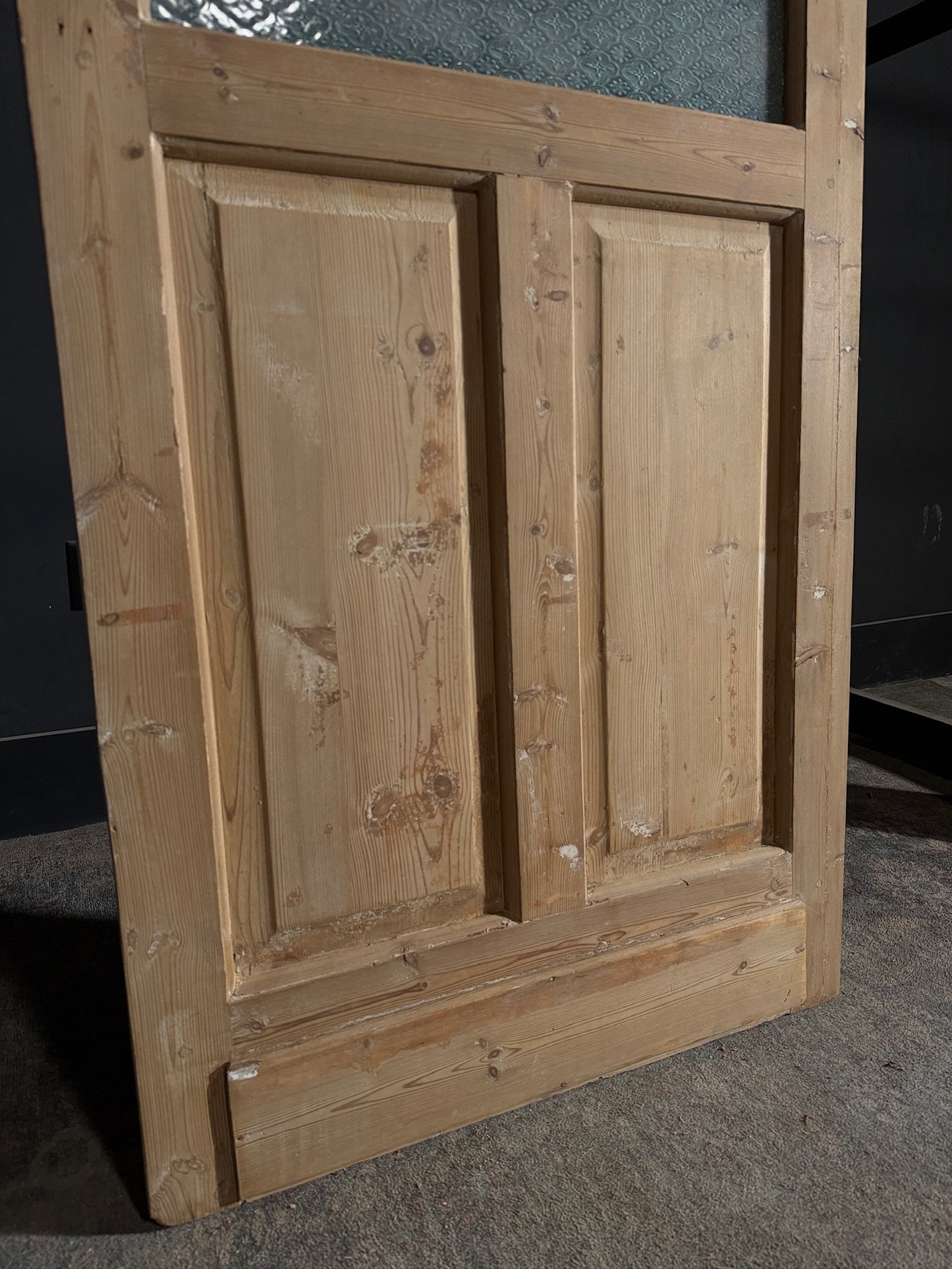 Antique Obscured Glass Single Door - 32.5x84.5 - N466