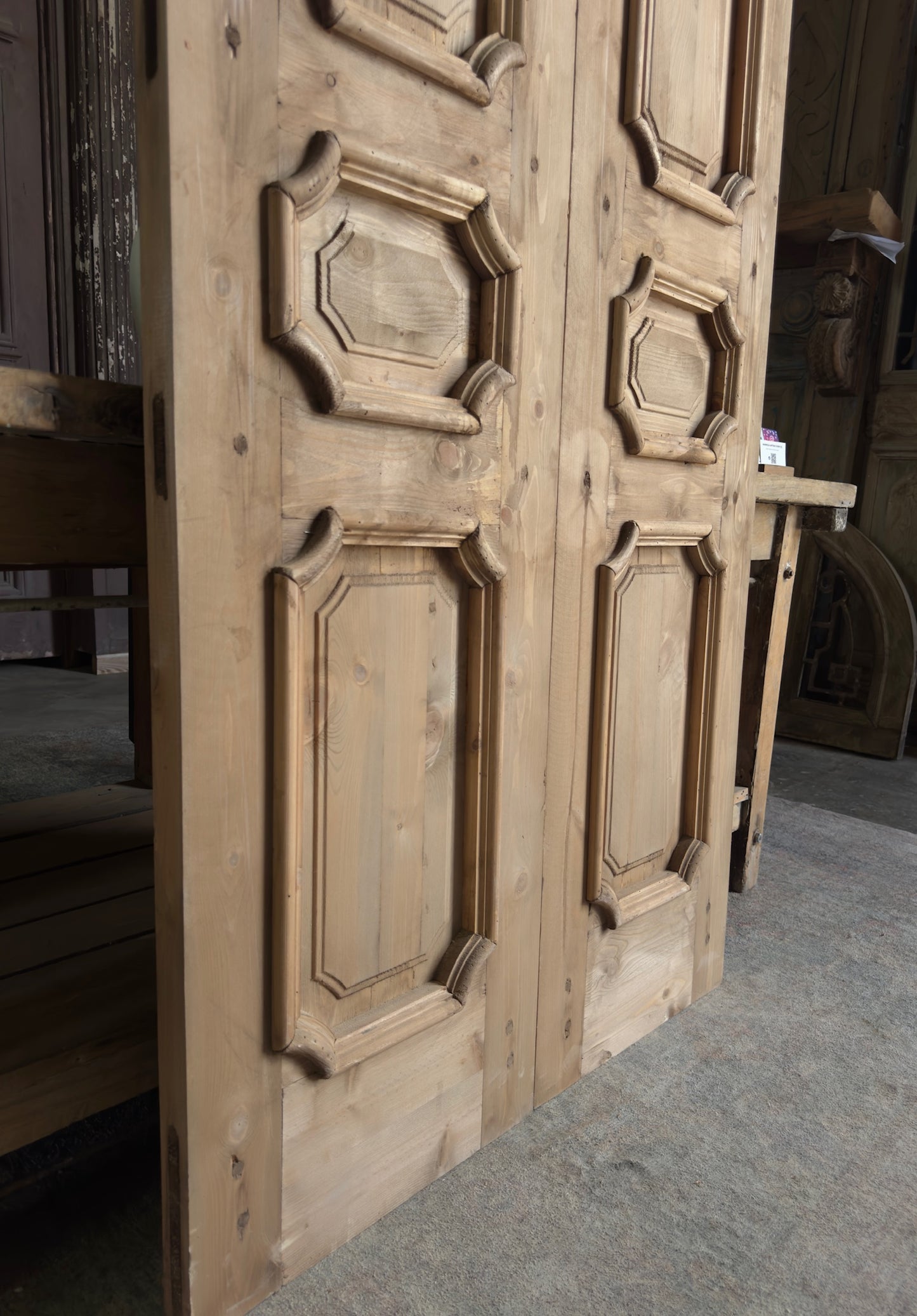 (Genevieve) Handcrafted Solid Wood French Doors - 36x80 K186