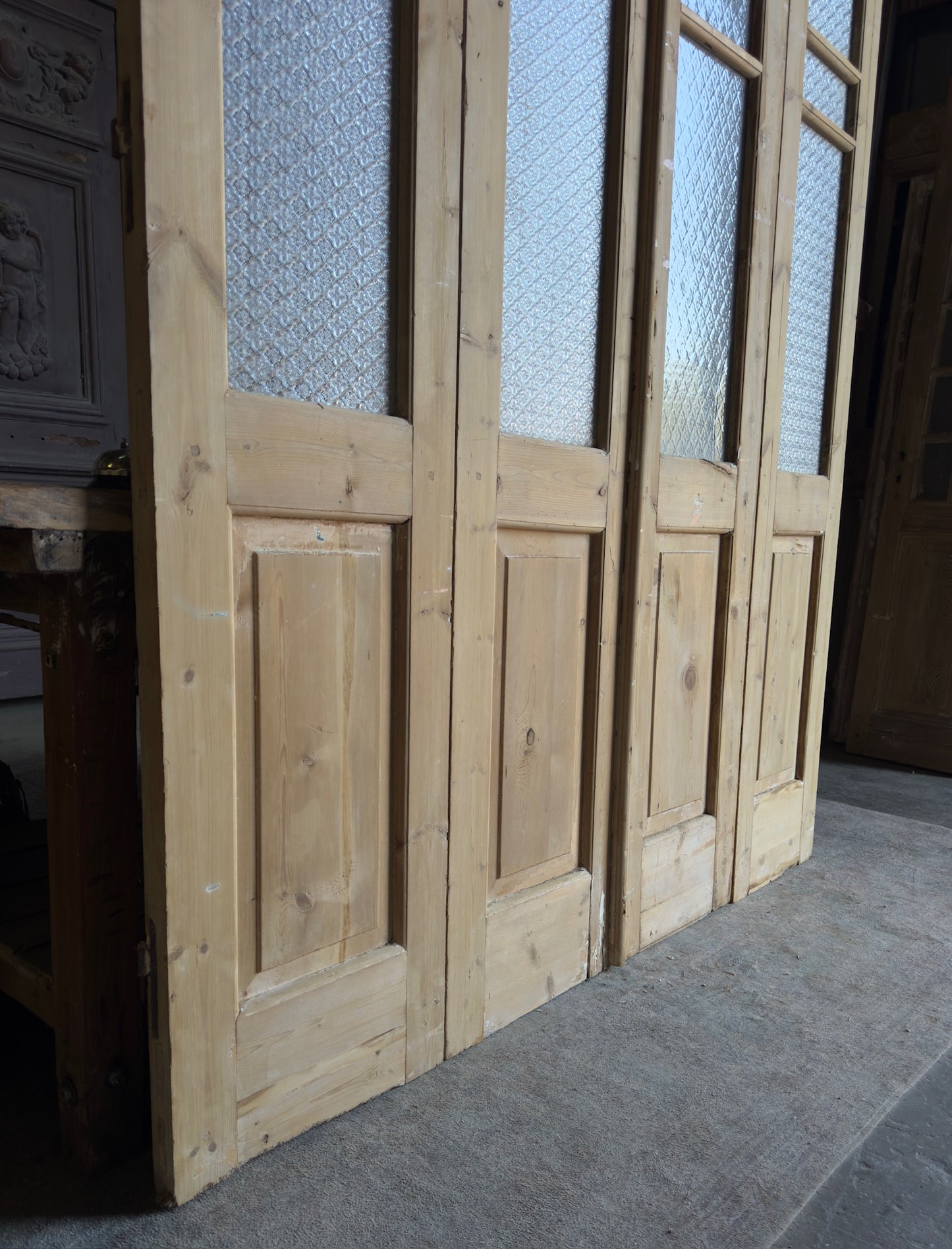 Antique Bi-Fold French Glass Doors - 70x85.25 - L215