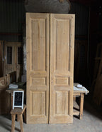 3 Panel Antique Solid French Doors - 43.5x100.25 J447