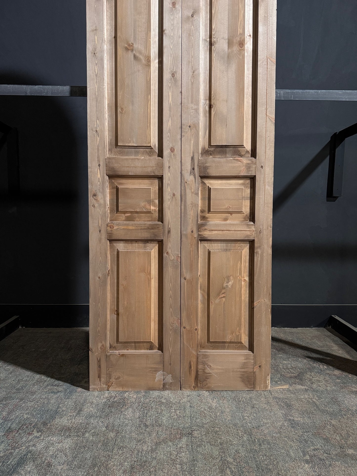 Handcrafted 3 Panel Arched Double Doors - 36x96 - N192
