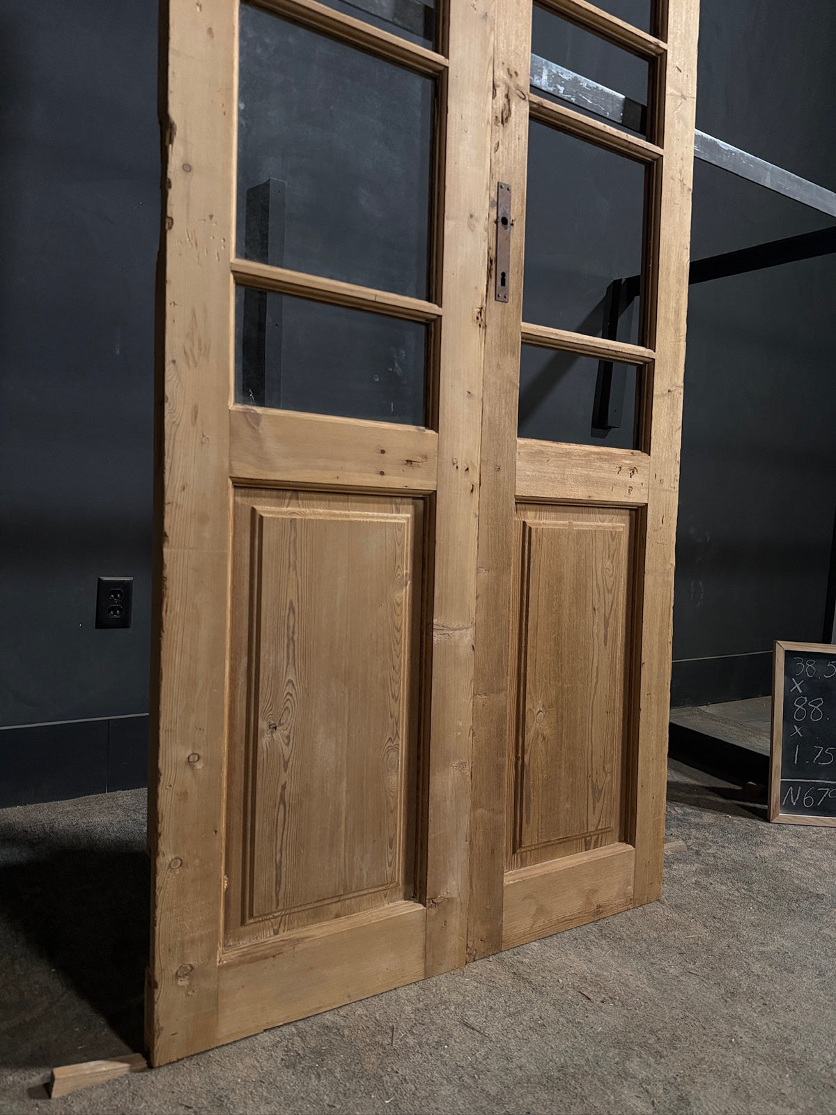 Antique Glass 5 Lite French Doors - 38.5x88.75 - N679