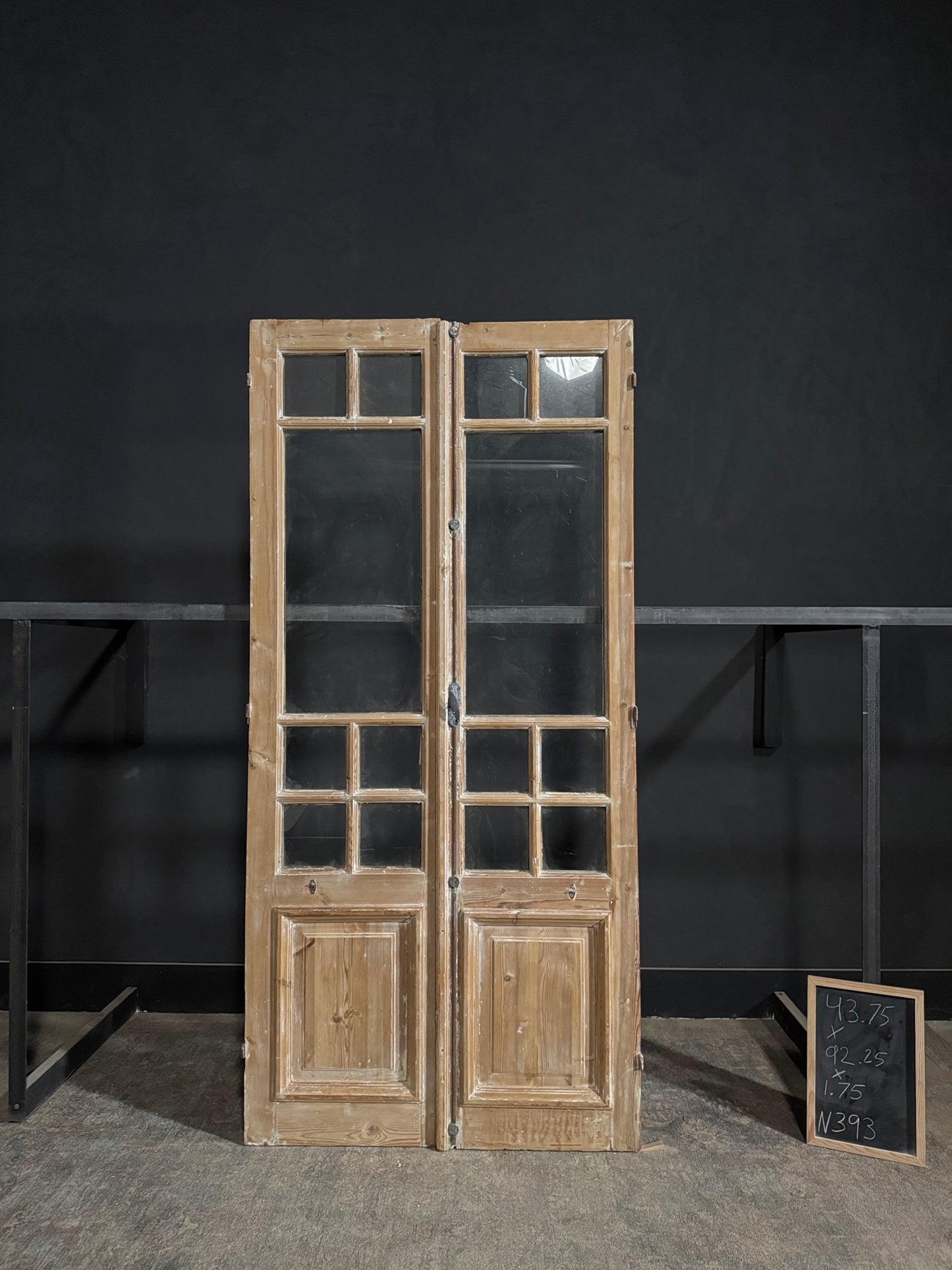 Antique Glass 7 Lite French Doors - 43.75x92.25 - N393