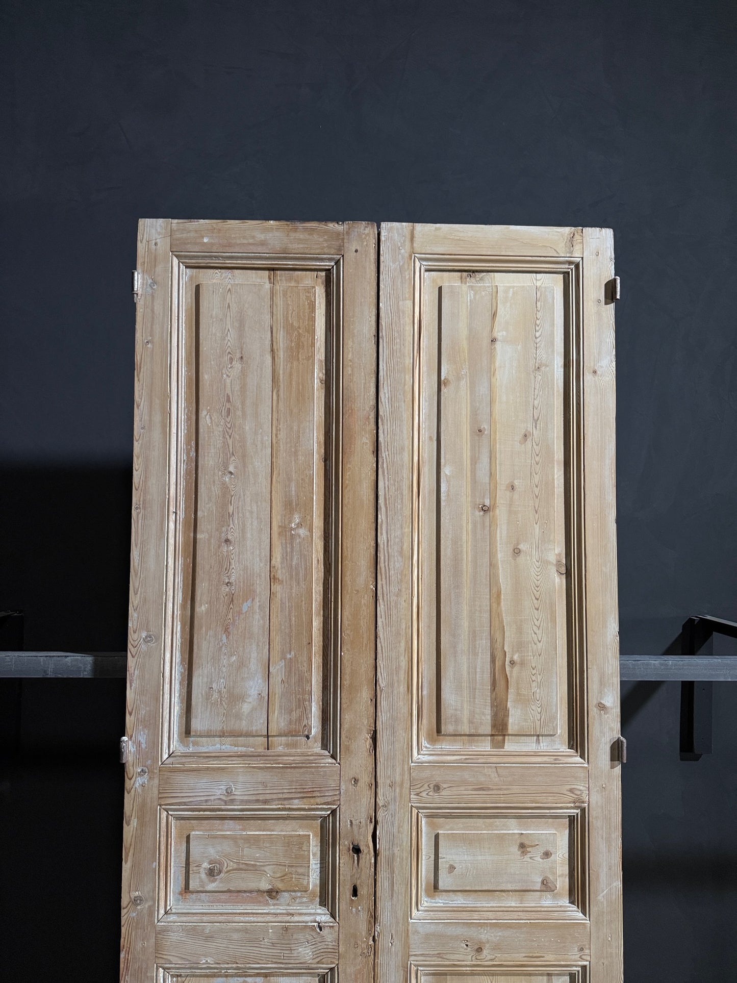 Antique 3 Panel Solid Double Doors - 44x100 - N183