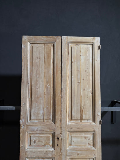 Antique 3 Panel Solid Double Doors - 44x100 - N183