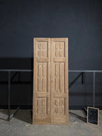 Antique 3 Panel Solid Double Doors - 39.5x97 - N691