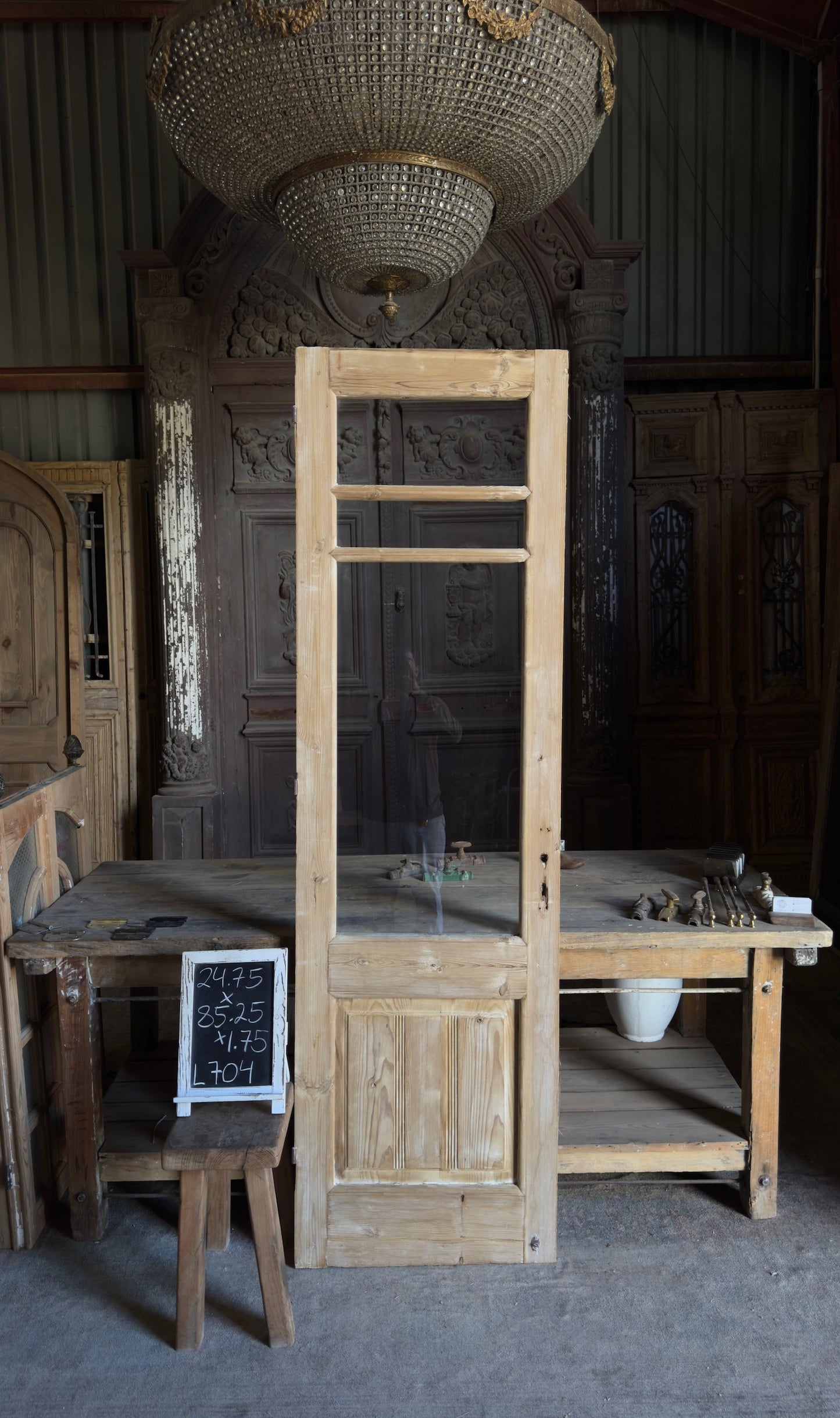 Antique Glass 1 Lite Door - 24.75x85.25 - L704