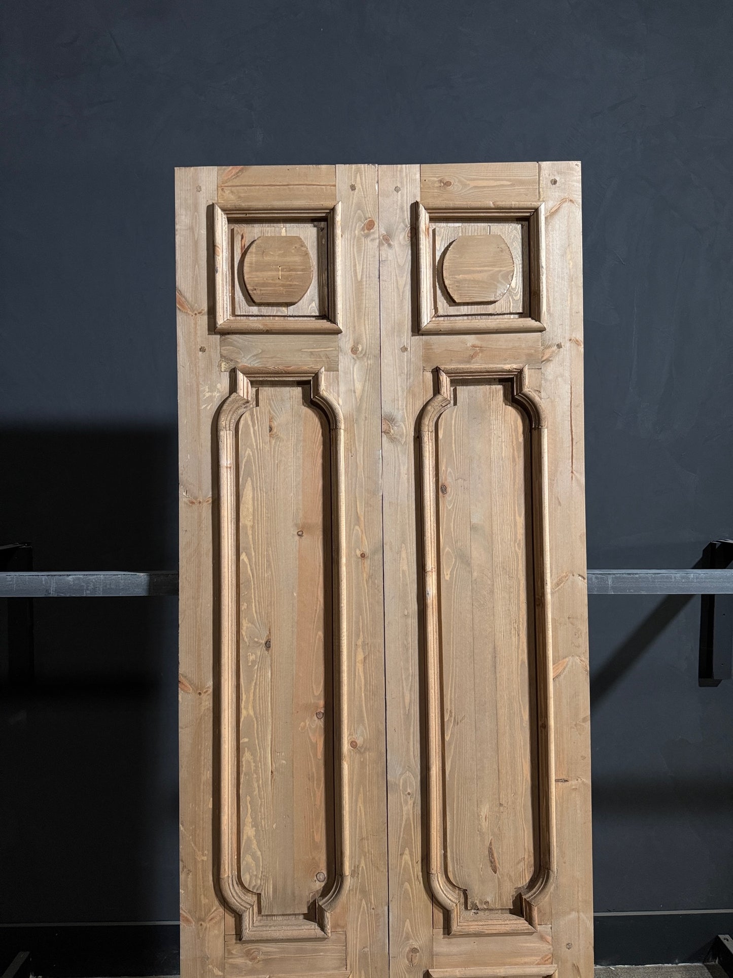 (The Allegra) Handcrafted Solid Wood Double Doors - 36x96 - N157