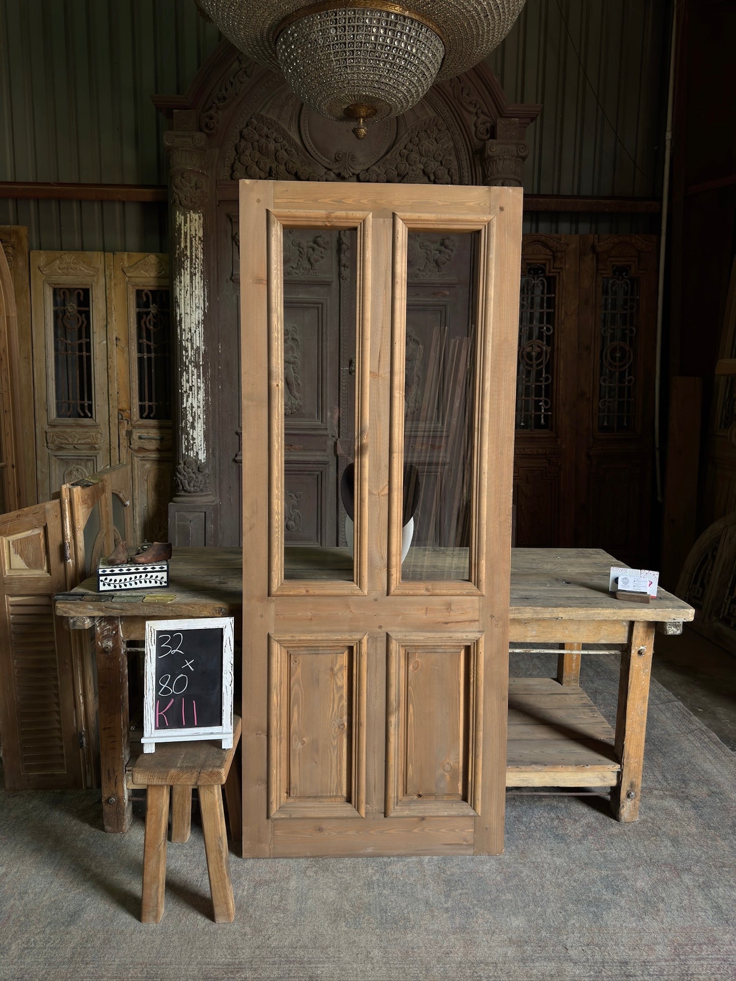 Handcrafted 2 Lite Single Glass Door - 32x80 K11
