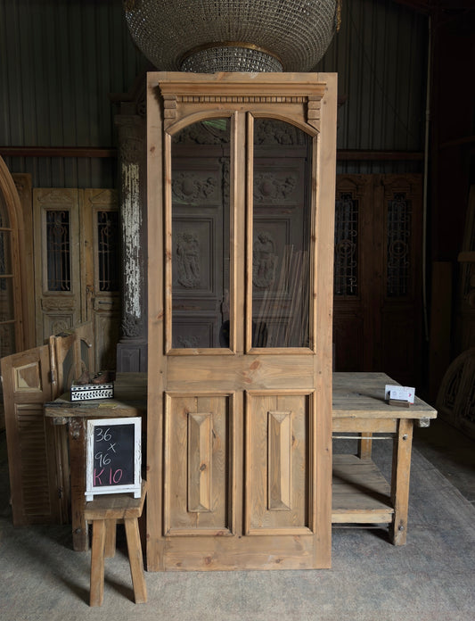 Glass Arched Baltic Pine Door - 36x96 K10