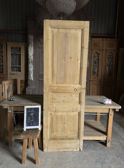 3 Panel Single Solid Antique Door - 26x82 K230