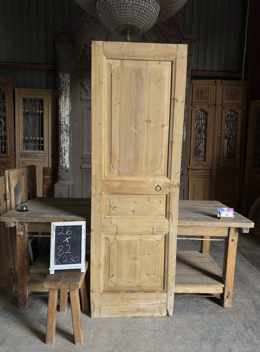 3 Panel Single Solid Antique Door - 26x82 K230
