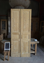 3 Panel Antique Solid French Doors - 39.5x95 K373