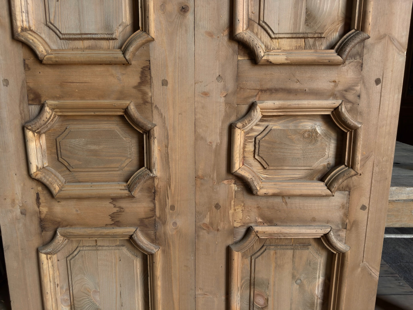 (Genevieve) Handcrafted Solid Wood French Doors - 36x80 K186