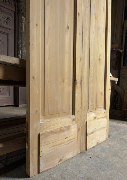 2 Panel Antique Solid French Doors - 44x97.5 K330