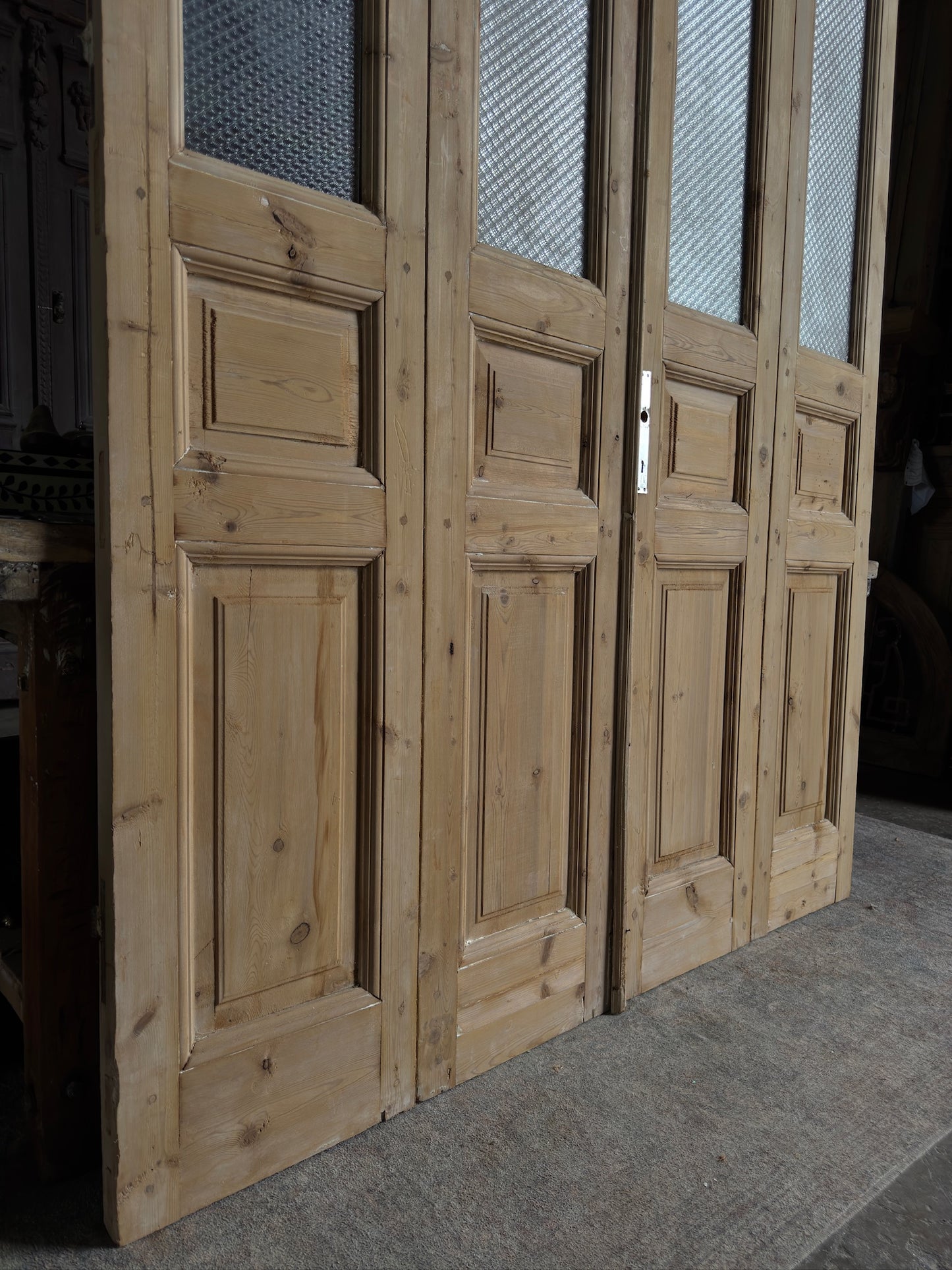 Antique Bi-Fold French Glass Doors - 66.5x96 J598