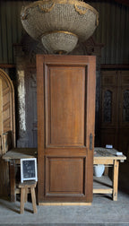 French Provincial Oak 2 Panel Antique Single Door - 35x90 - L261