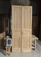 3 Panel Antique Solid French Doors - 43.75x101.5 K143