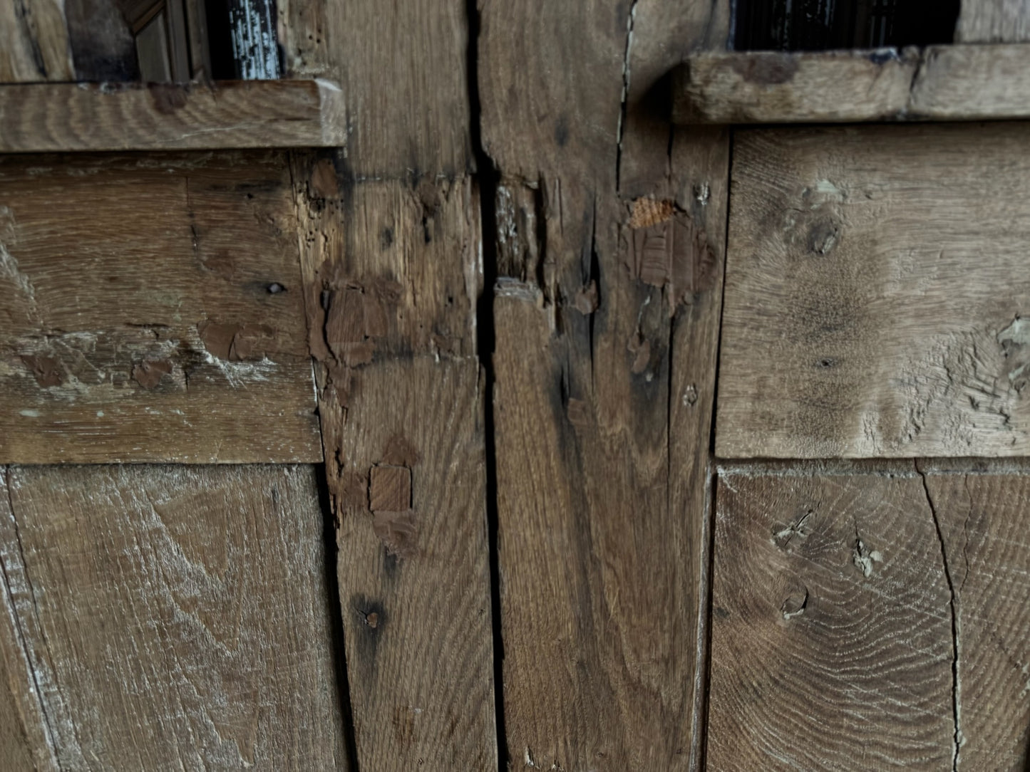 European Antique Spindle Top French Doors - 53x81 - L248